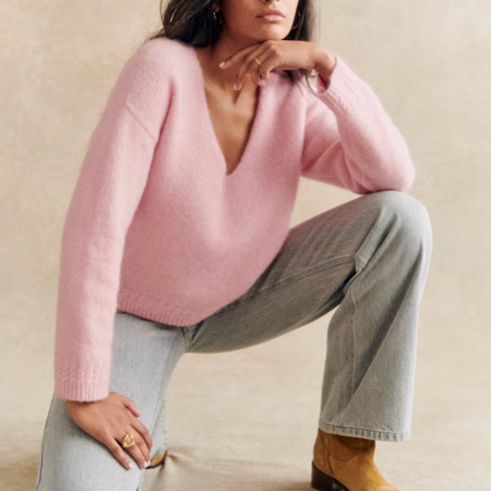 Sezane Denisa Jumper - Light Pink - Size M